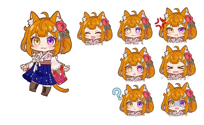 お仕事イラスト 表情差分