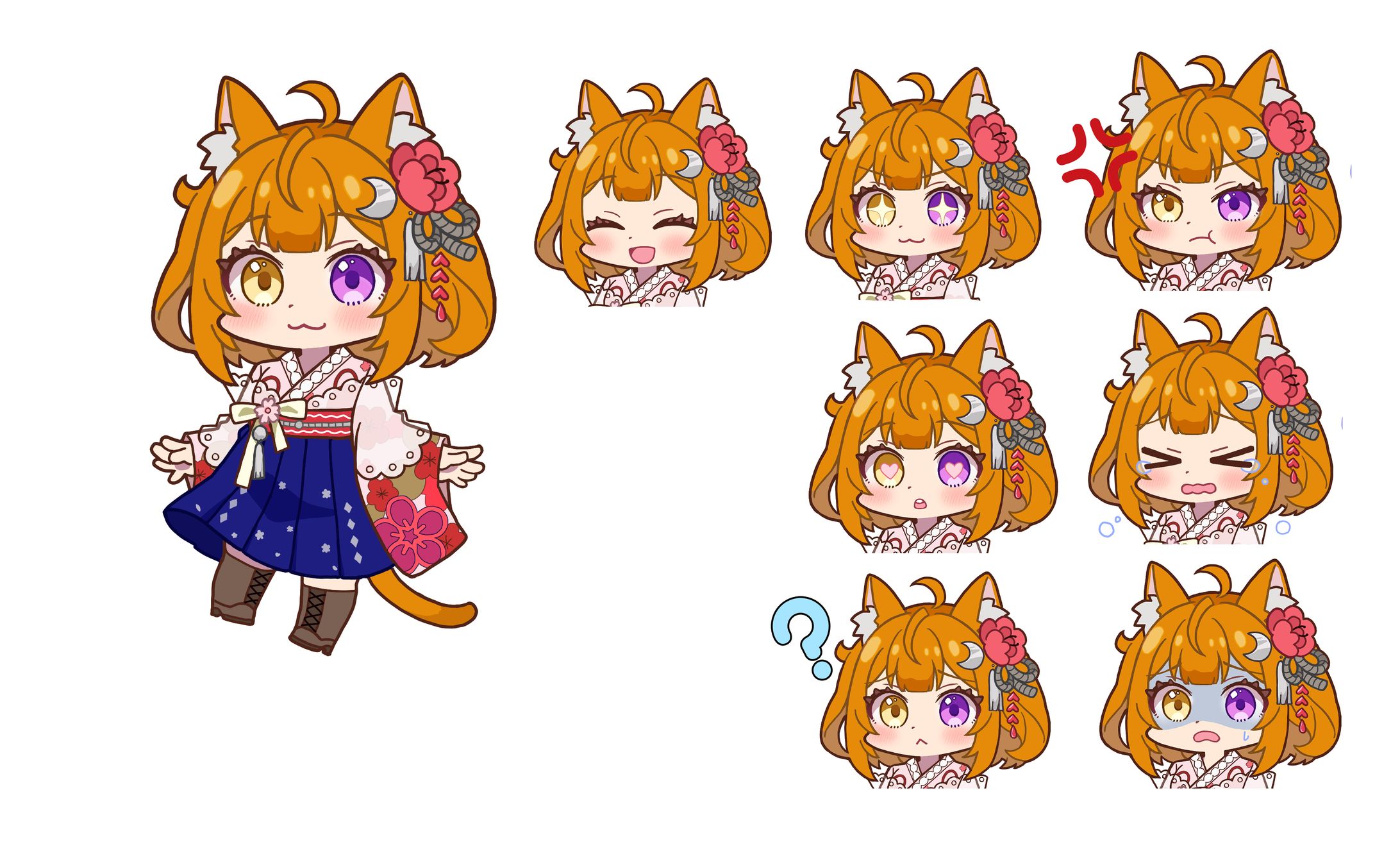 お仕事イラスト 表情差分-1