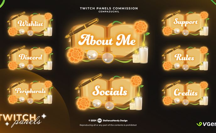 Cempazuchil Twitch Panels