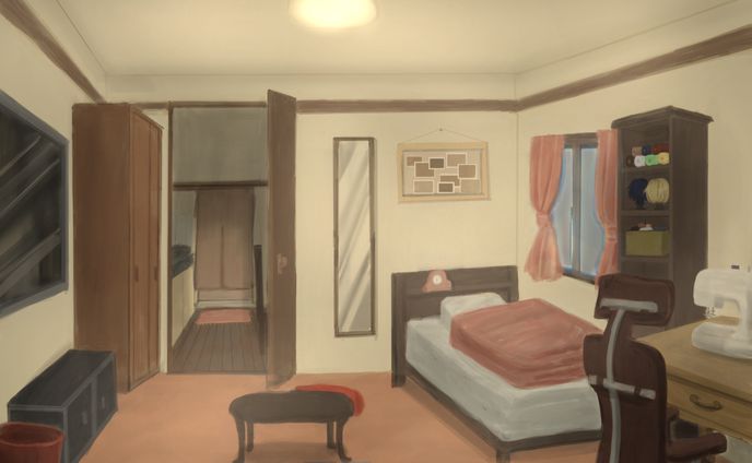 背景イラスト　部屋と時間帯差分