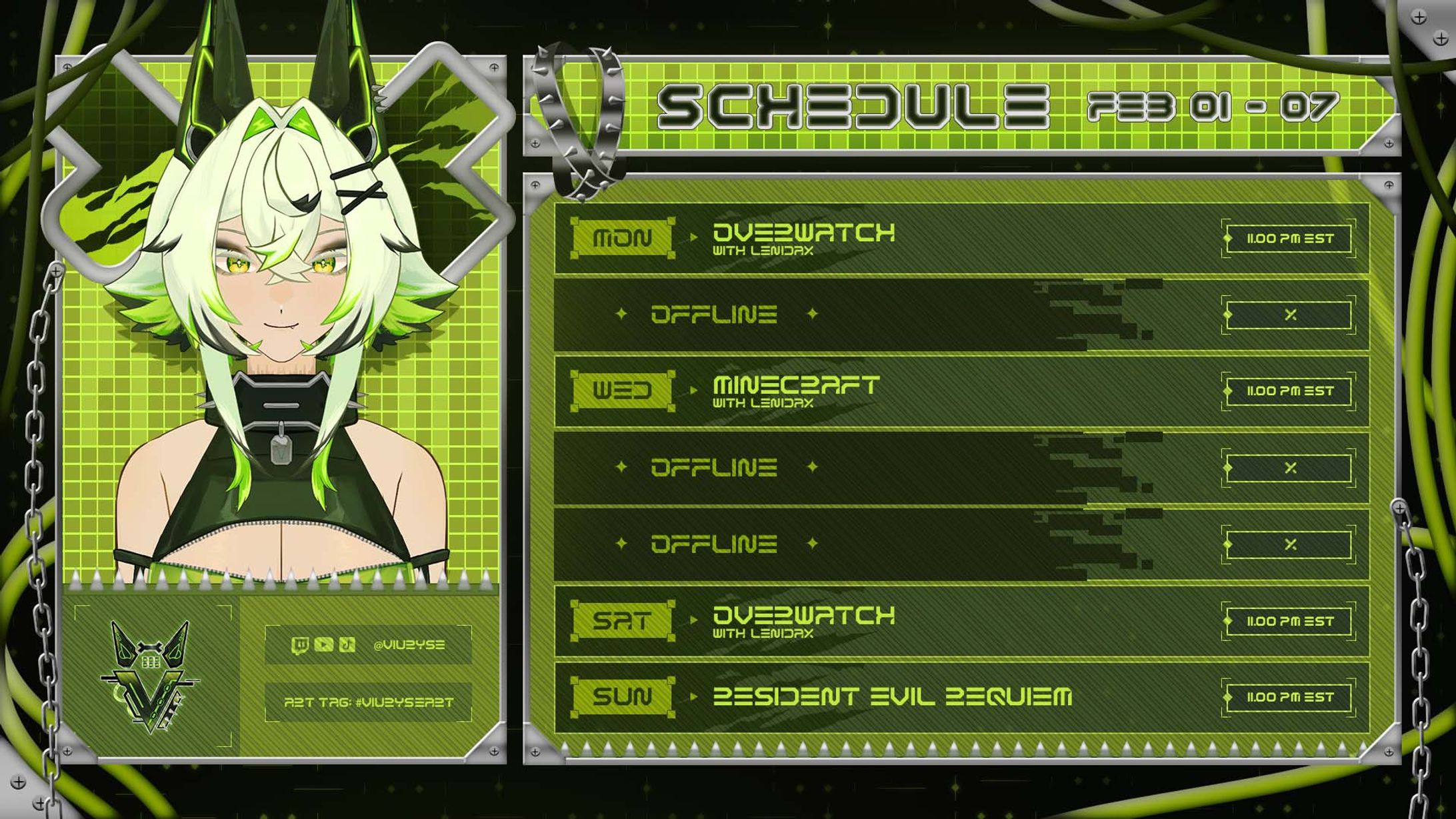 Stream Schedule - Viuryse-1