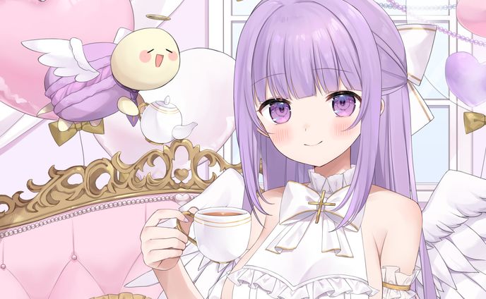 夢羽ヒメ様待機画面パーツ分けイラスト