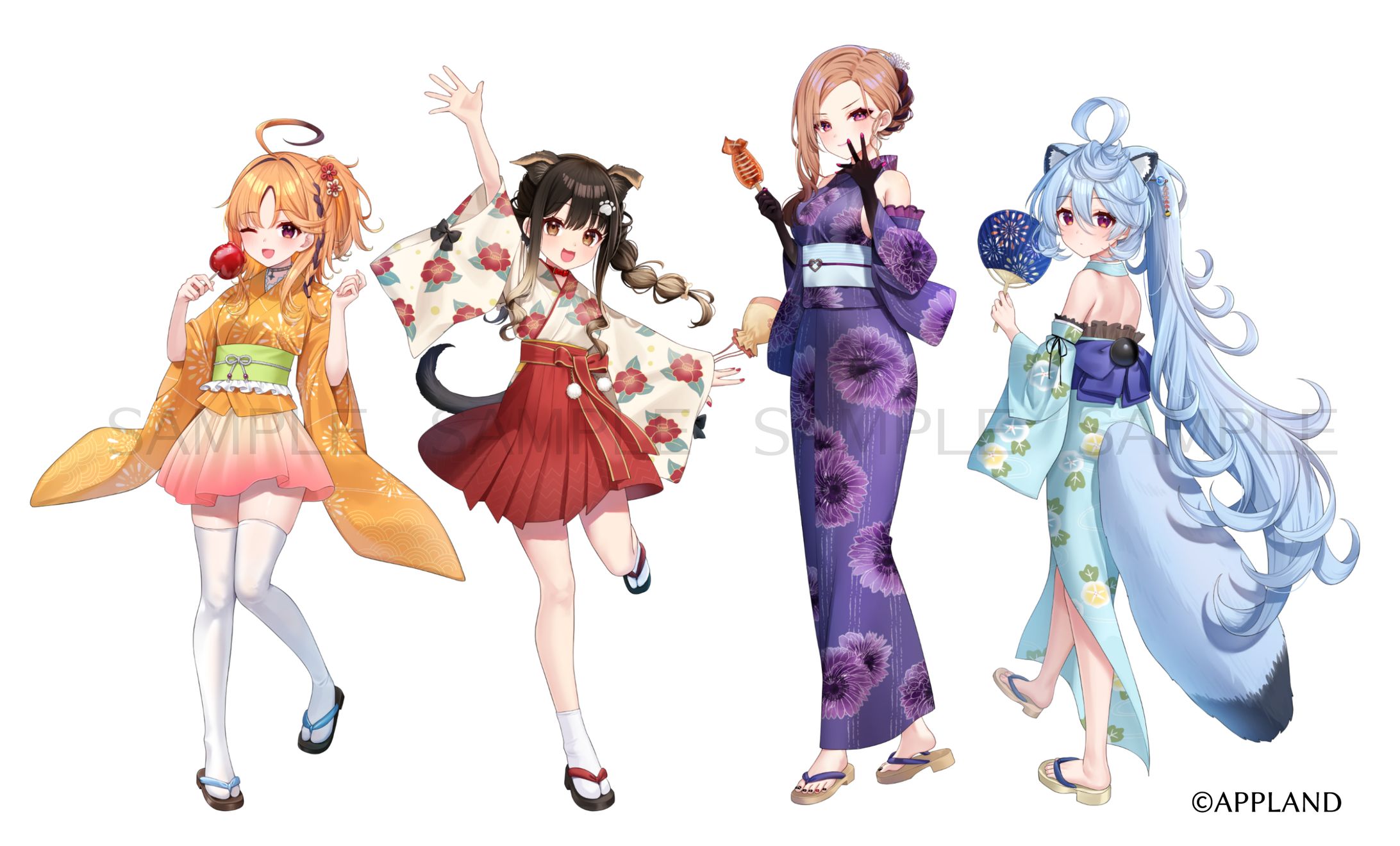 株式会社アップランド様 お祭りグッズイラスト-1