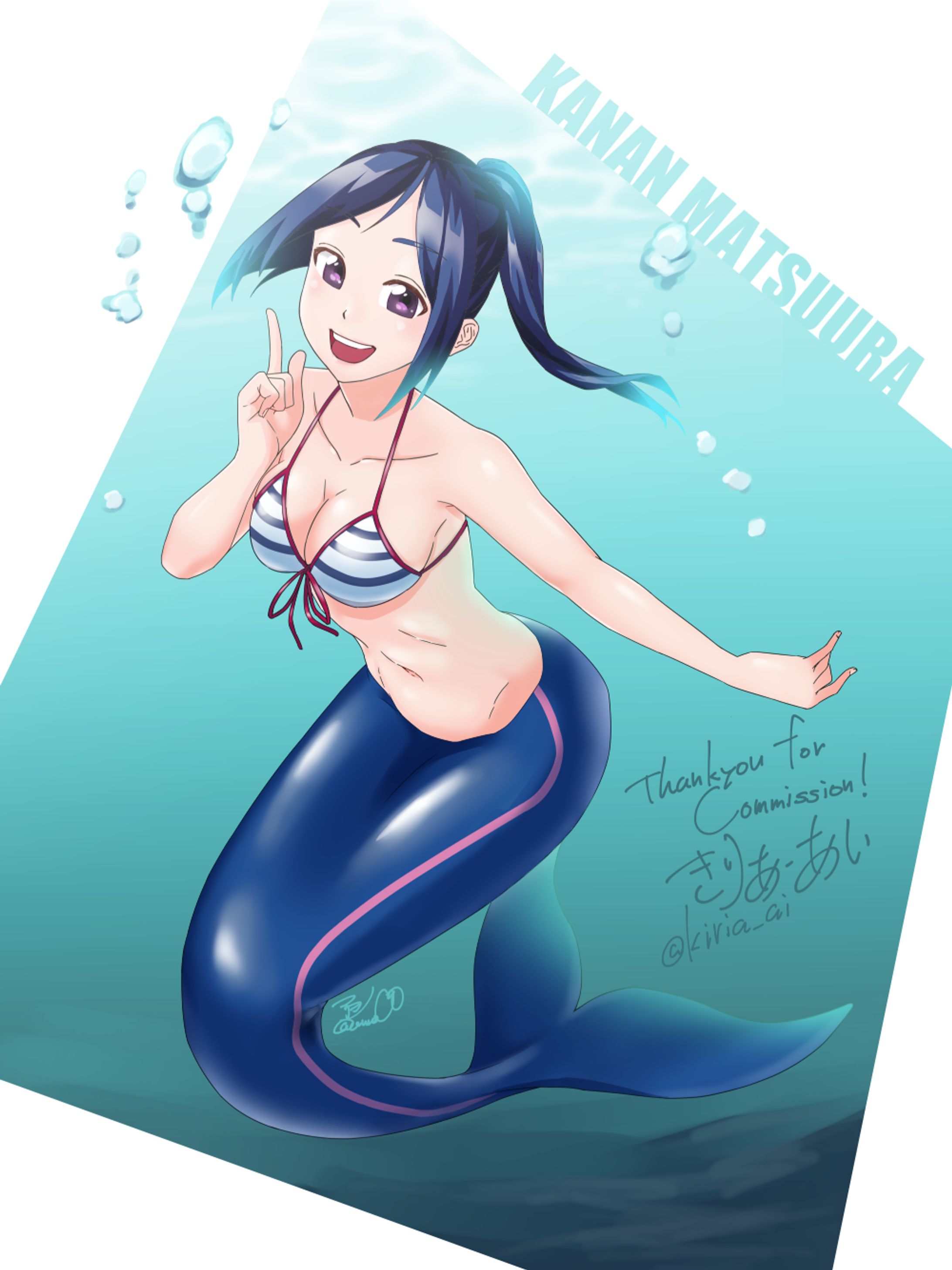 Commission：人魚の果南ちゃん-1