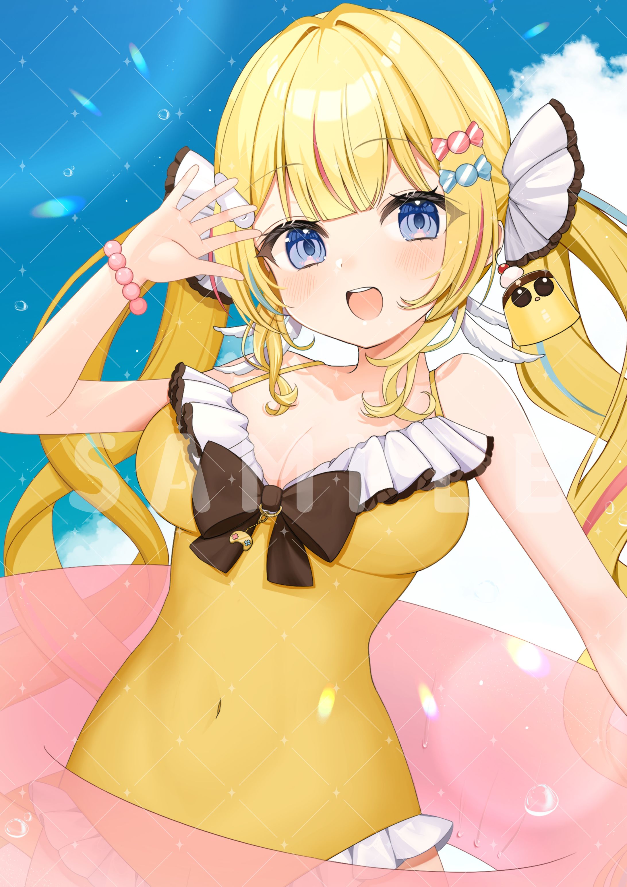 ぷりんきゃん様　水着イラスト-1