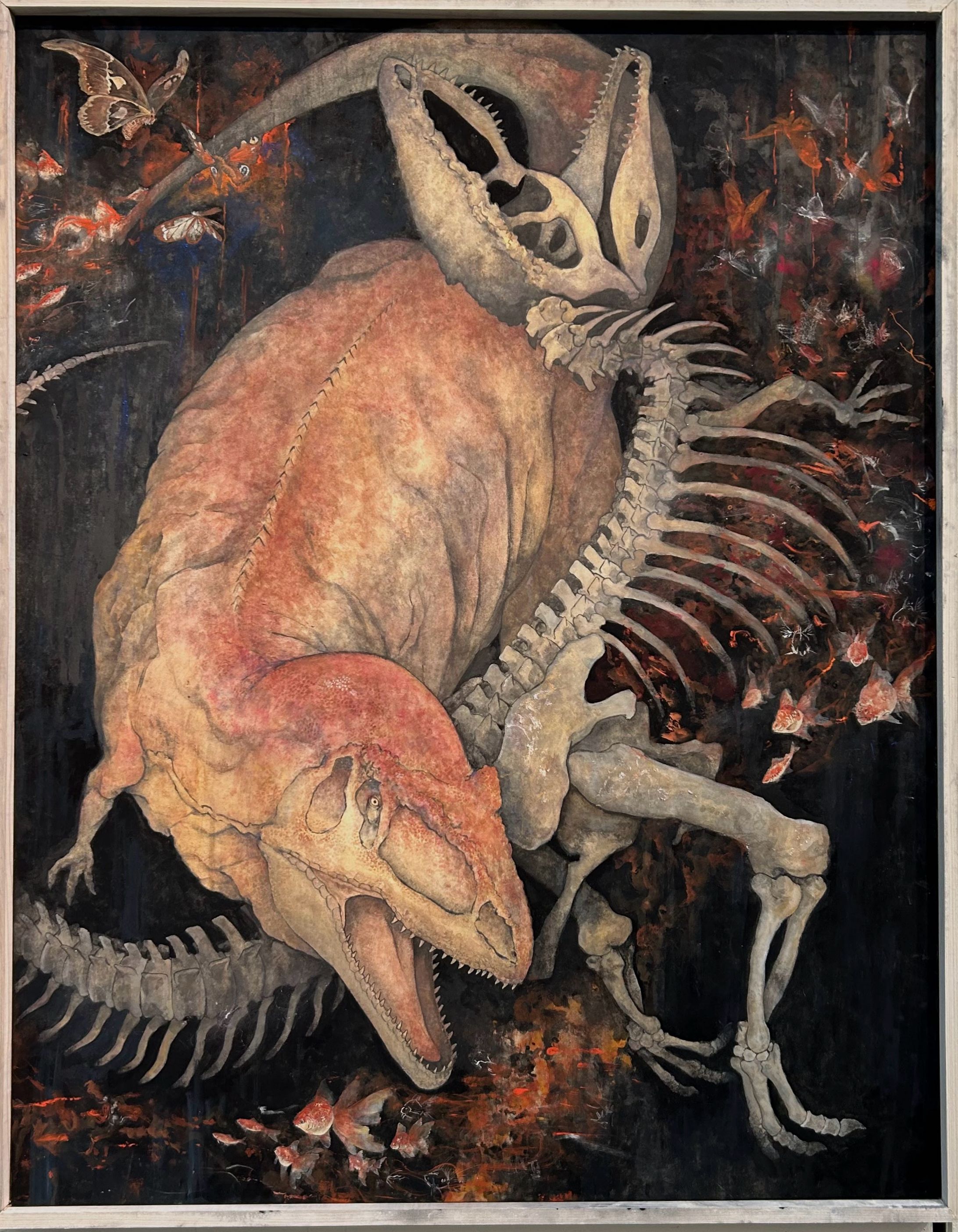 Giganotosaurus drawn in Japanese painting-1