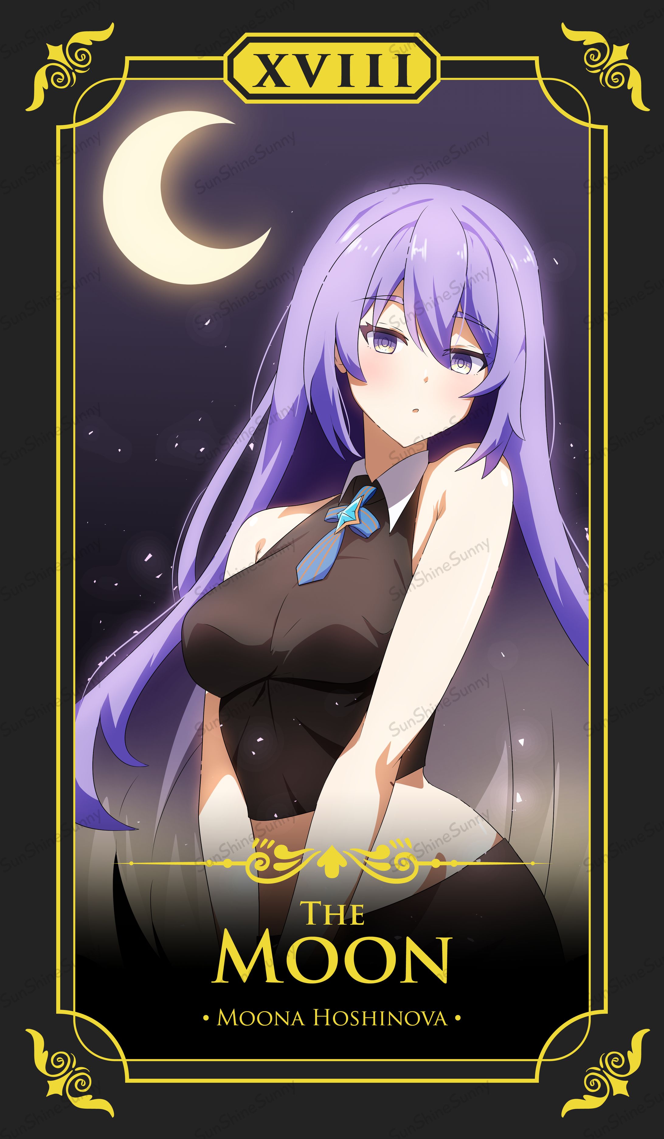 【Tarot Card】XVIII - Moona Hoshinova-1