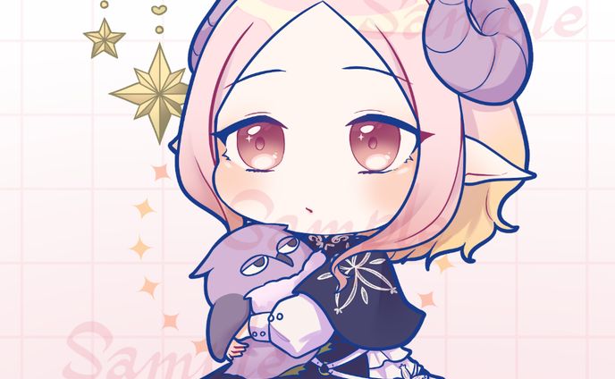 ミニキャライラスト（イライザ・フランプトン様）