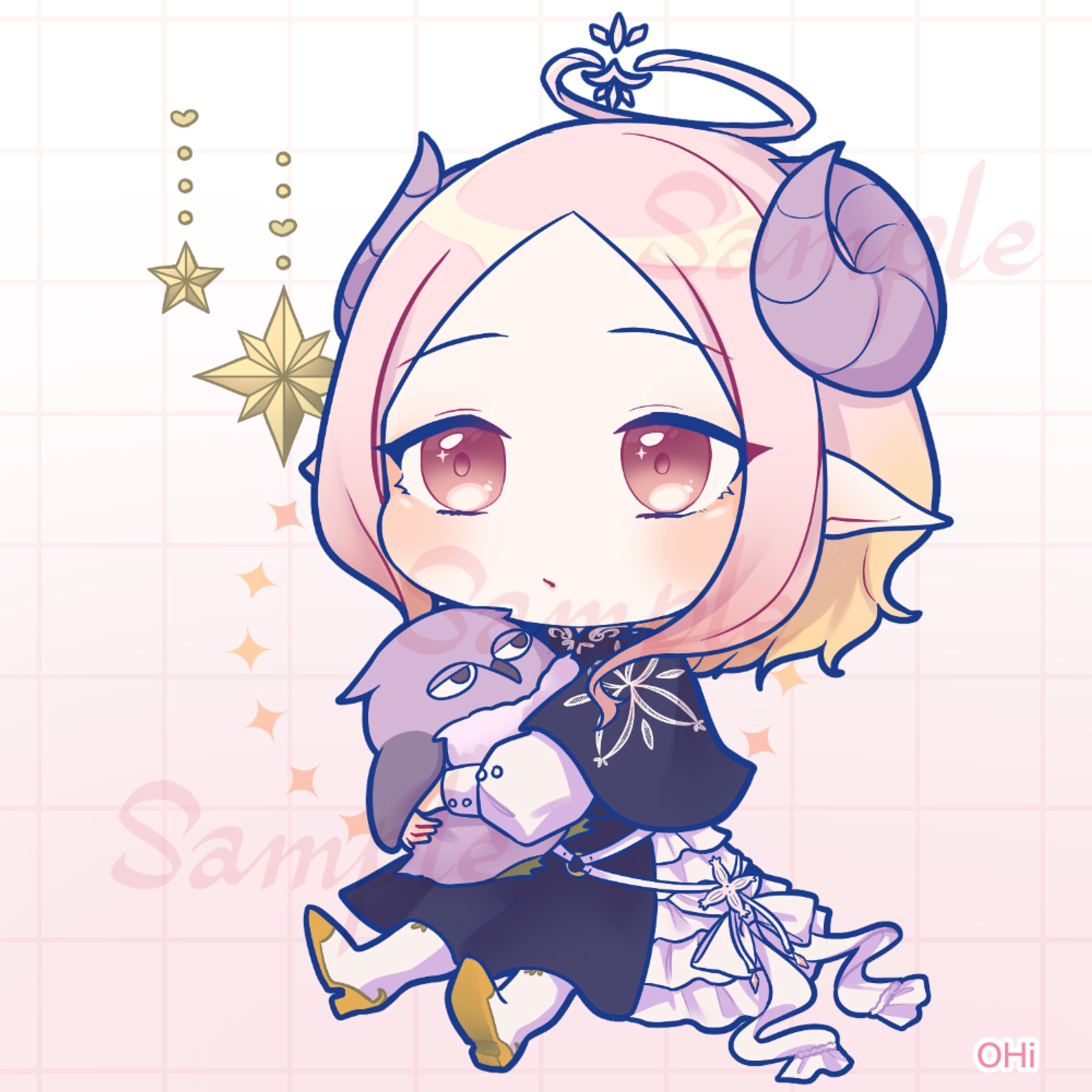 ミニキャライラスト（イライザ・フランプトン様）-1