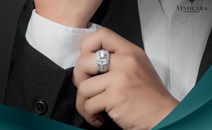 Nhẫn kim cương nam Vĩnh Cara là biểu tượng của bản lĩnh và đẳng cấp phái mạnh