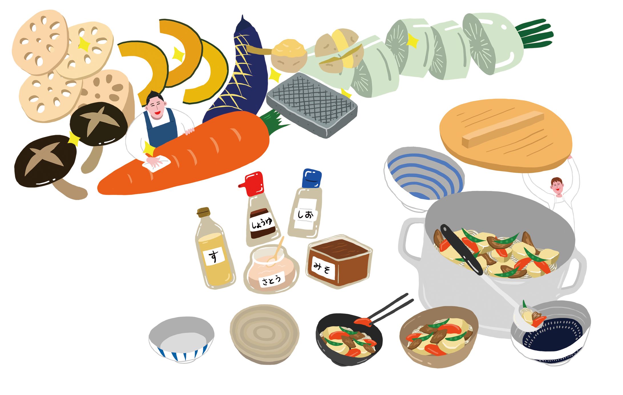 きょうの料理 2021年11月号 イラスト-1