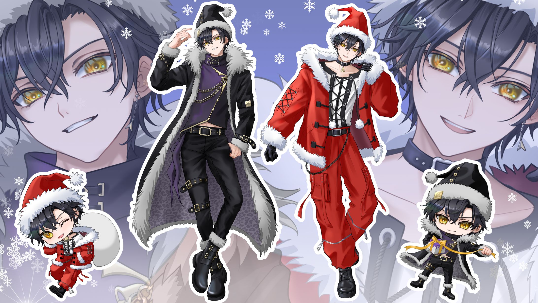 【仕事絵】ミツナリ様クリスマス立ち絵-1