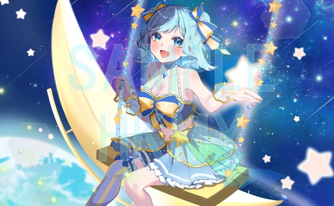 Vtuber天星みそら様デビュー記念グッズイラスト
