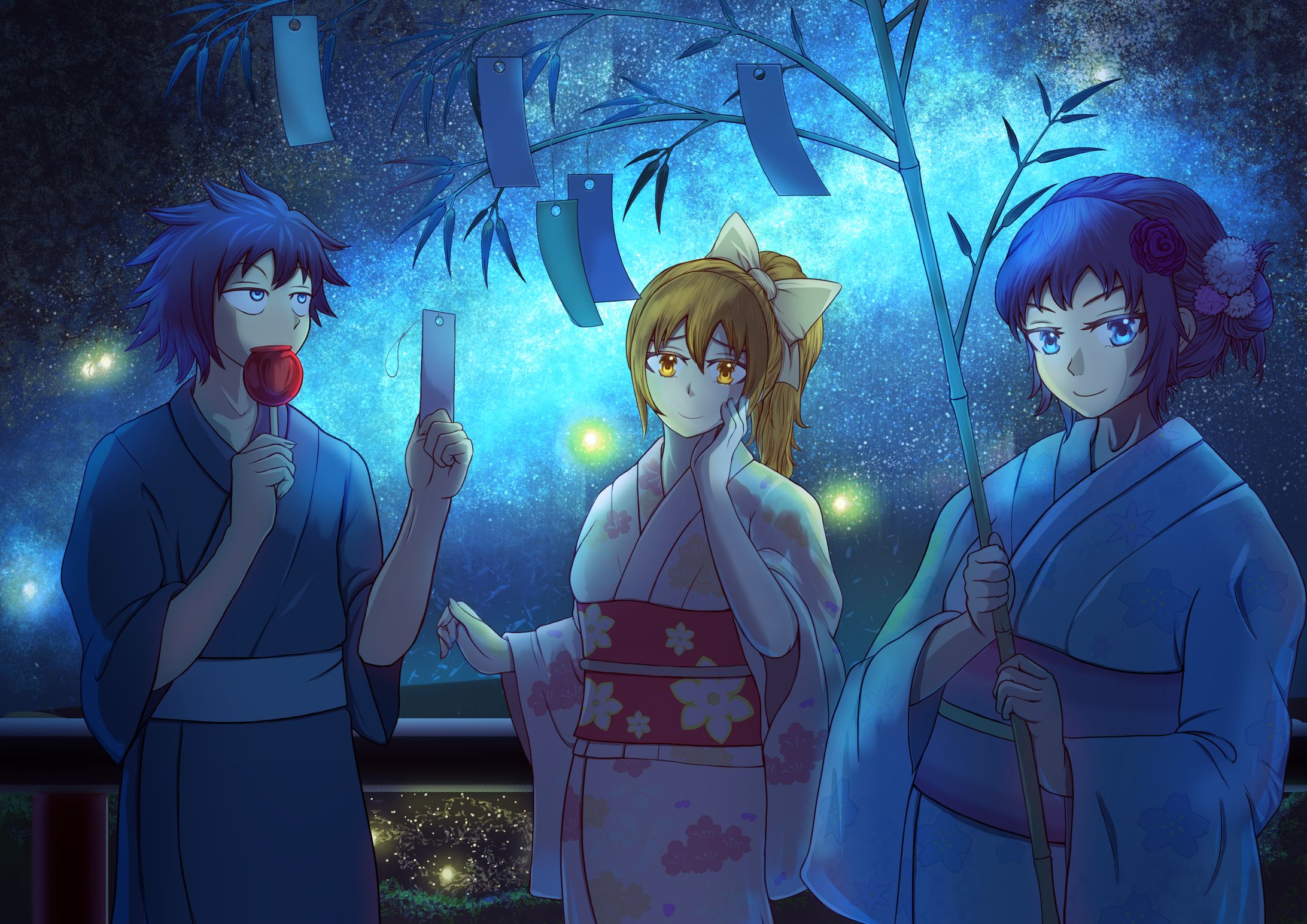 手描きイラスト　 【七夕】　オリジナル 21b2391c733b7aa513238ea74379f0