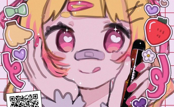 vtuber、デフォルメイラスト