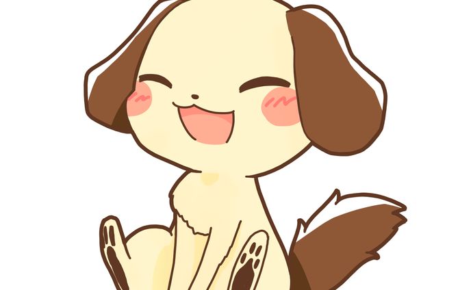 デフォルメ犬イラスト