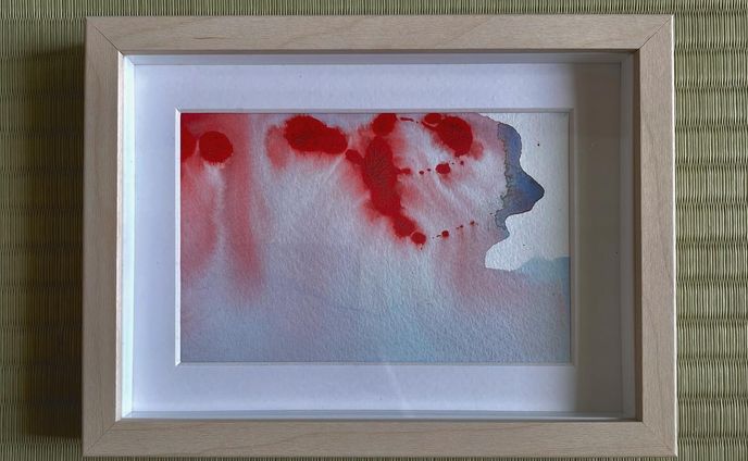 朱
#art
#ドローイング
#アクリル絵の具
#artwork 
#アート好きな人と繋がりたい 
#artist