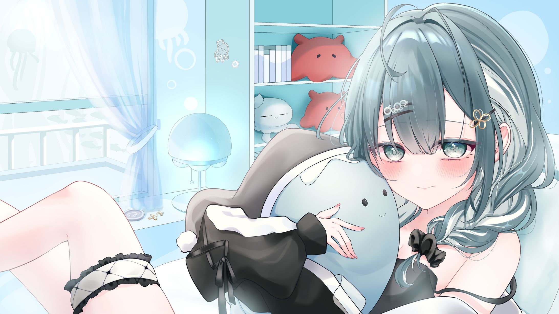 海月ゆれな。様 ｢ぎゅっと。｣歌ってみたMVイラスト-1