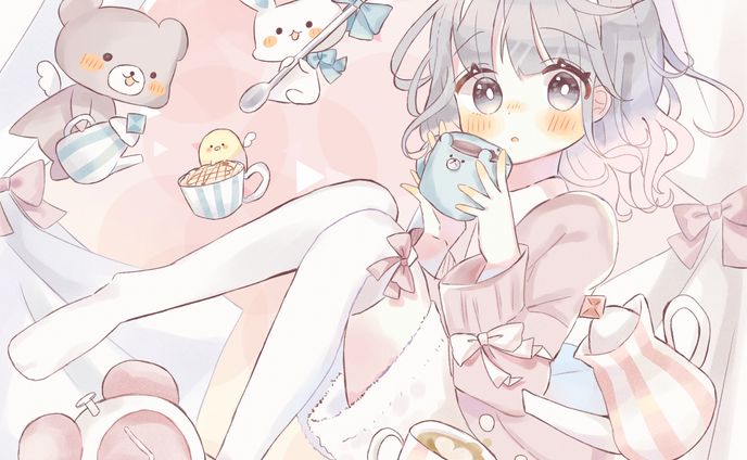 【お仕事】ますかっと様　あわいろコーヒーカップ