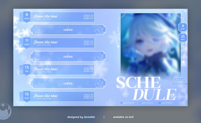 weekly schedule