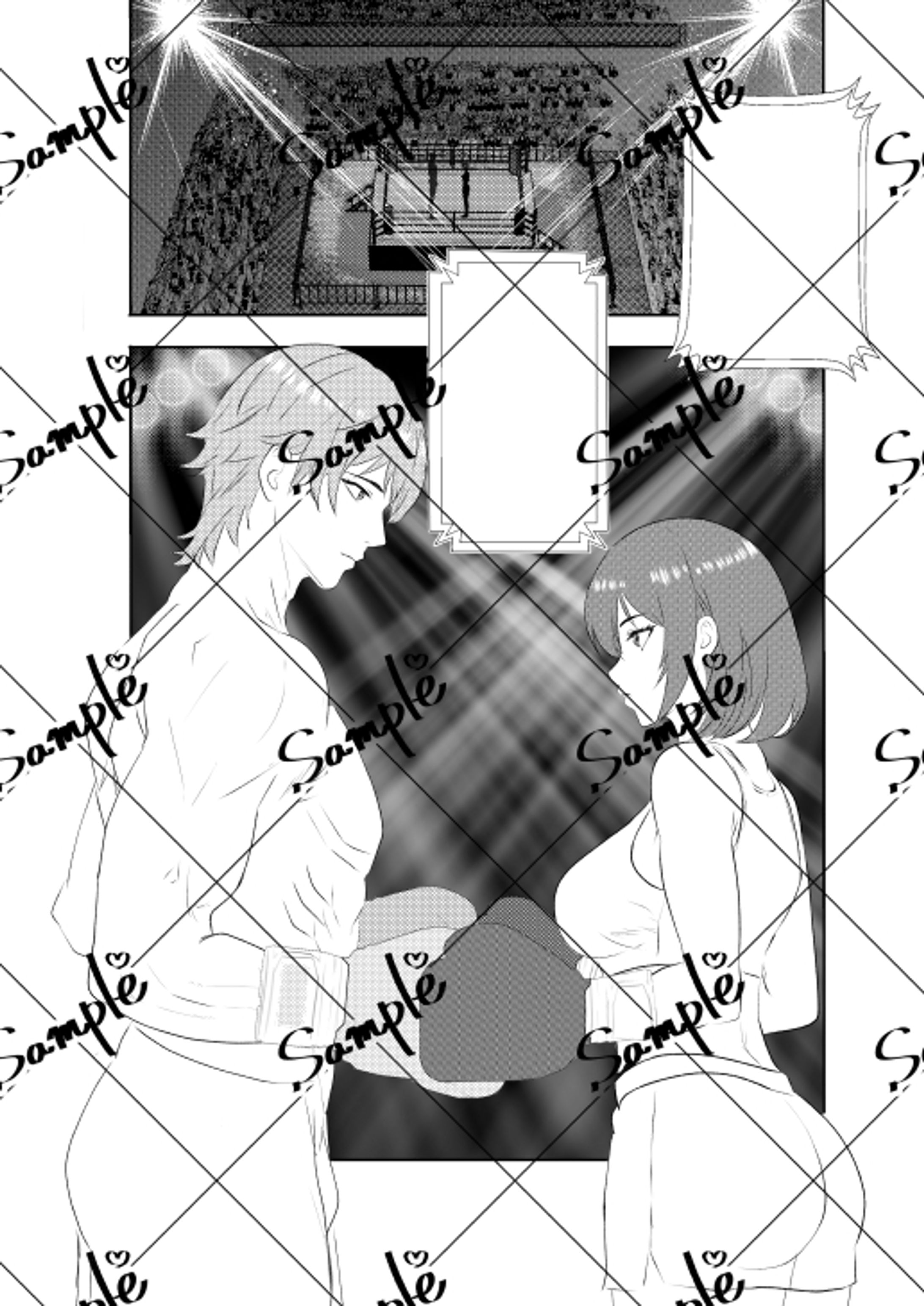 サンプル用に描きましたボクシング漫画（オリジナル）-1