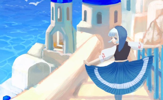 🕊

#Santorini #greece #oia #サントリーニ島 #ギリシャ　#architecture
#illustration  #アート #art #artwork #painting #그림  #イラスト好きと繋がりたい #kawaiiart #イラスト #绘画 #digitalillustration #いらすとぐらむ  #artstagram #dreamy #風景画 #landscapepainting #noon #landscape #風景 #풍경 #beautiful #世界の建築
