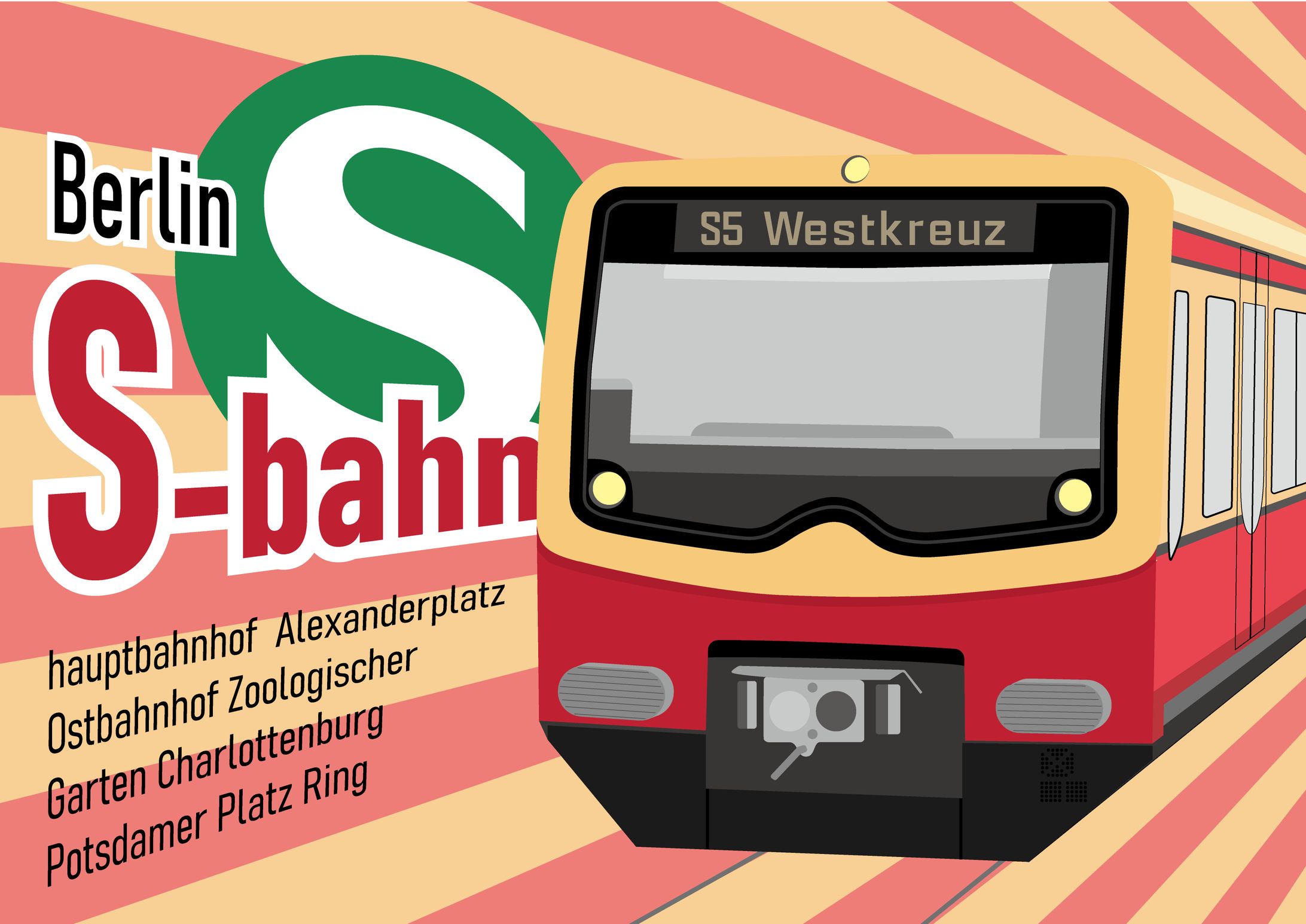 イラレイラスト -ベルリンS-Bahn-1
