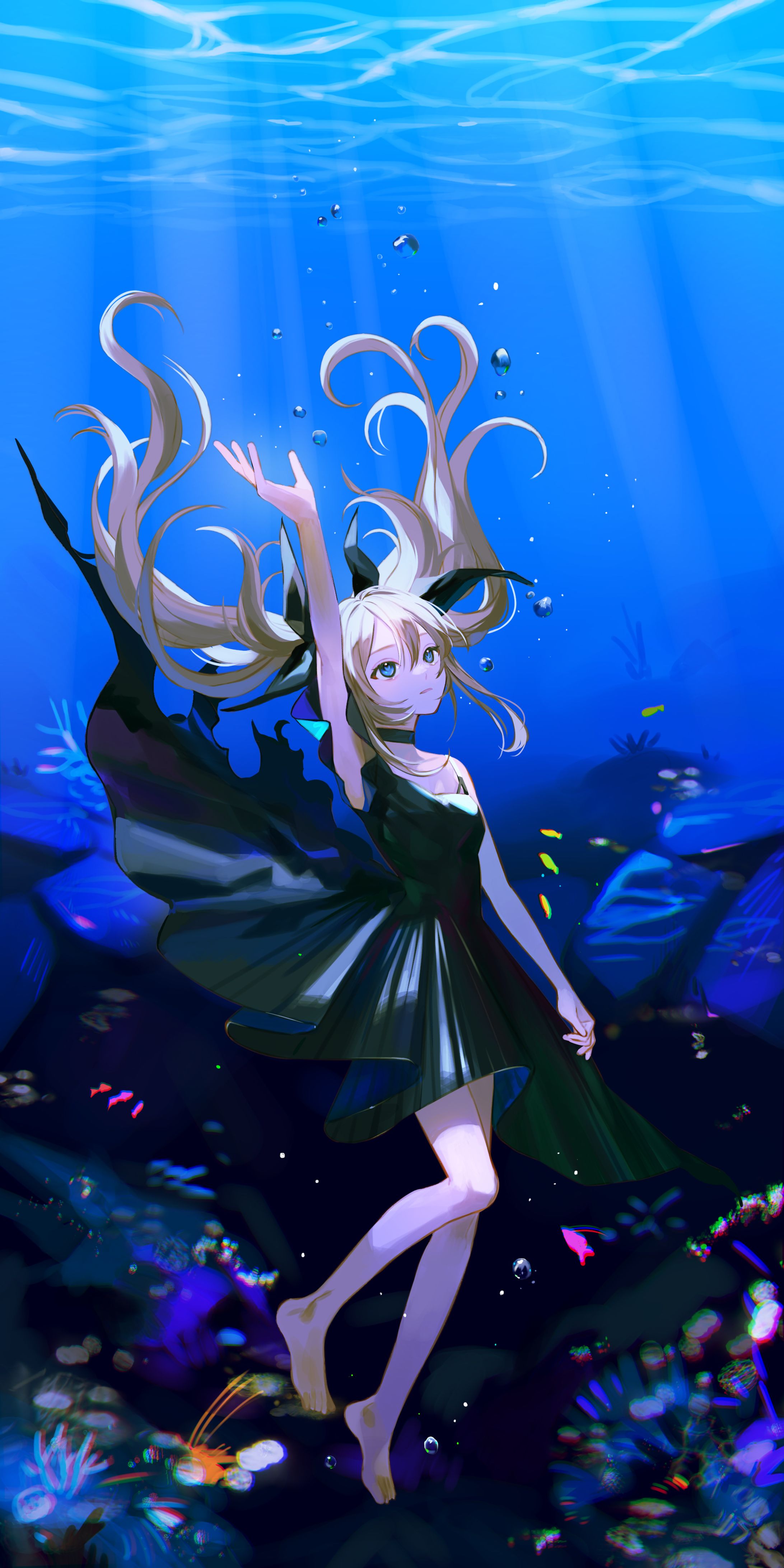 デジモちゃん「深海少女」カバー動画イラスト-1