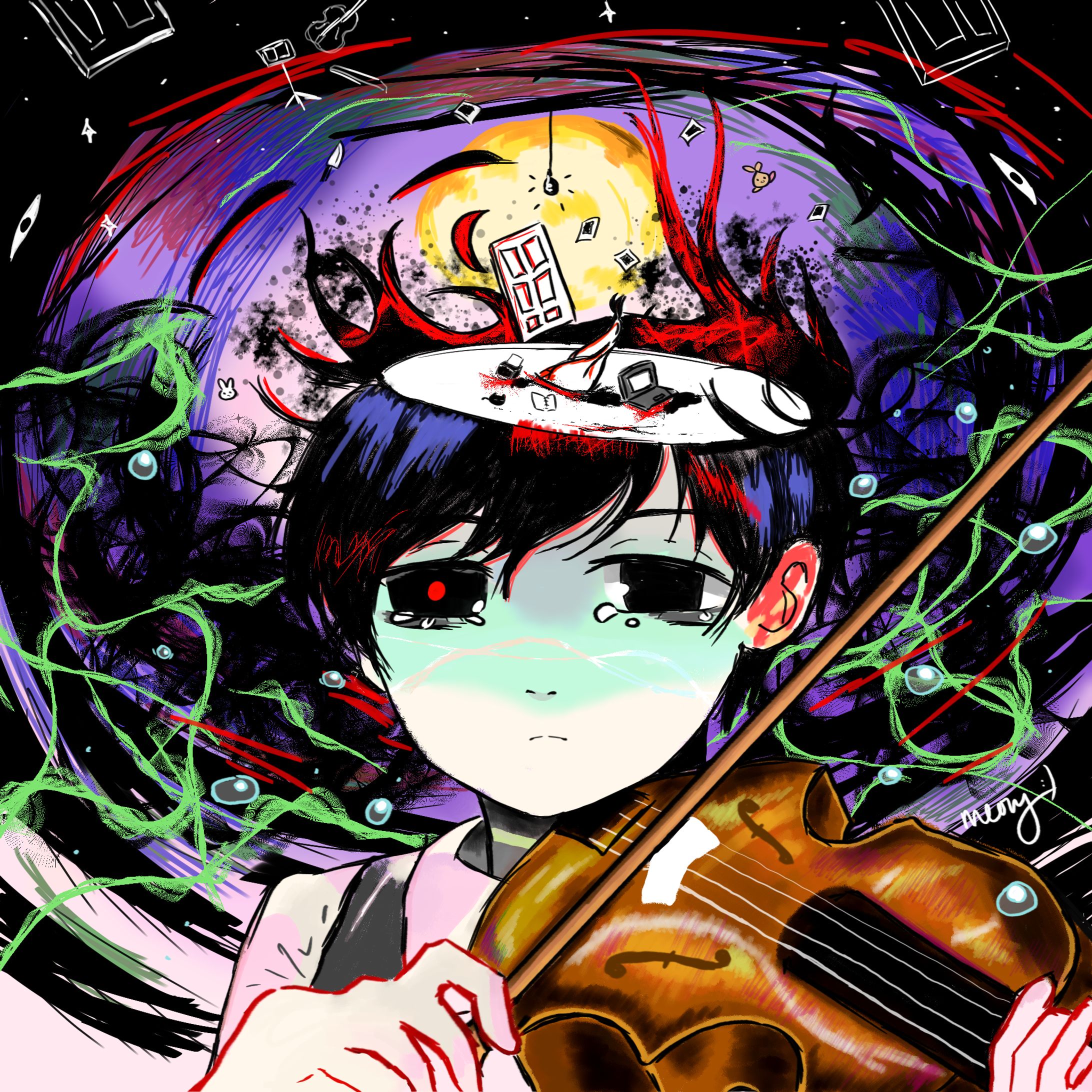 Omori/Sunny - Fully Rendered Illustration-1