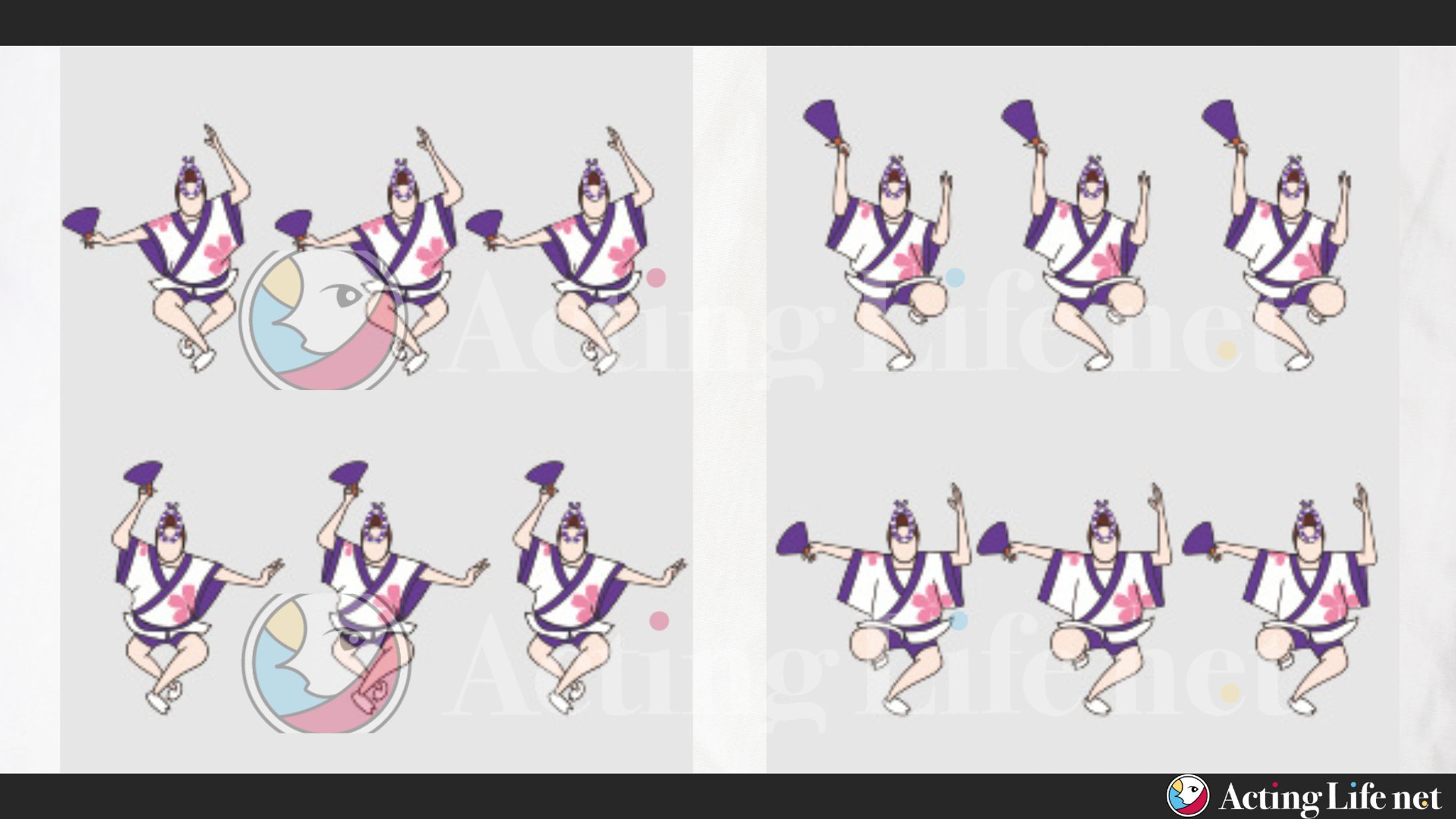 東京都高円寺阿波踊り台湾公演・名刺イラストの作成-1