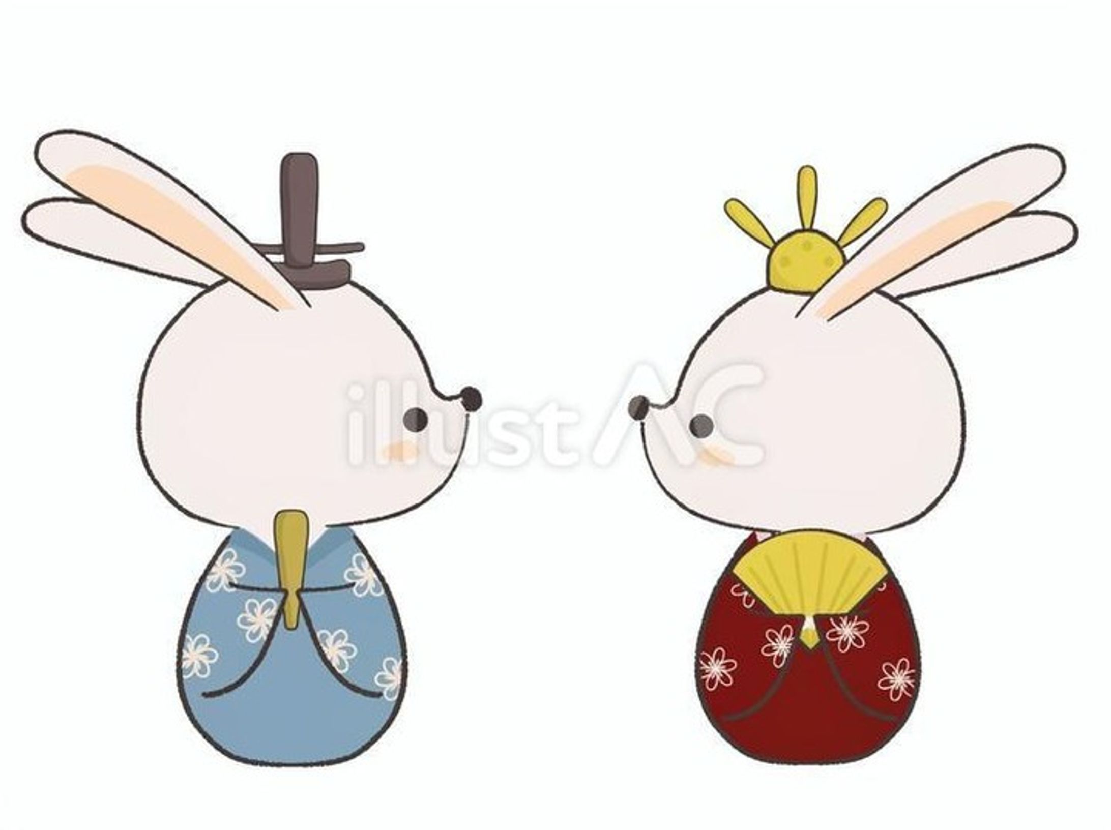 ひなまつり。https://www.ac-illust.com/main/detail.php?id=23511578 
 #ウサギ #ひなまつり #かわいい #イラストAC #イラスト-1