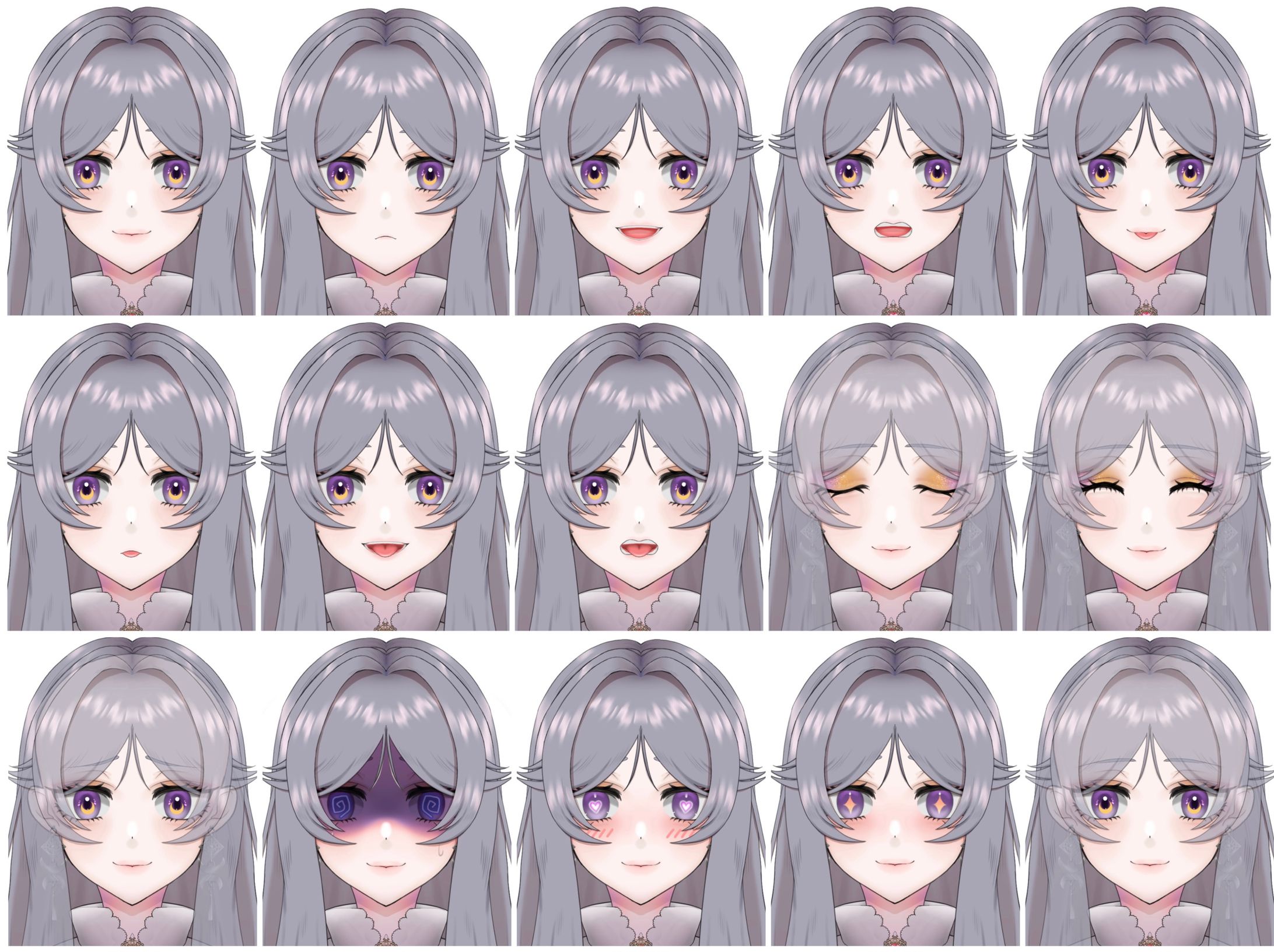 紫月紫 立ち絵 表情差分-1
