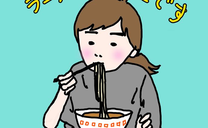 ラーメンがすきです（Adobe Fresco）