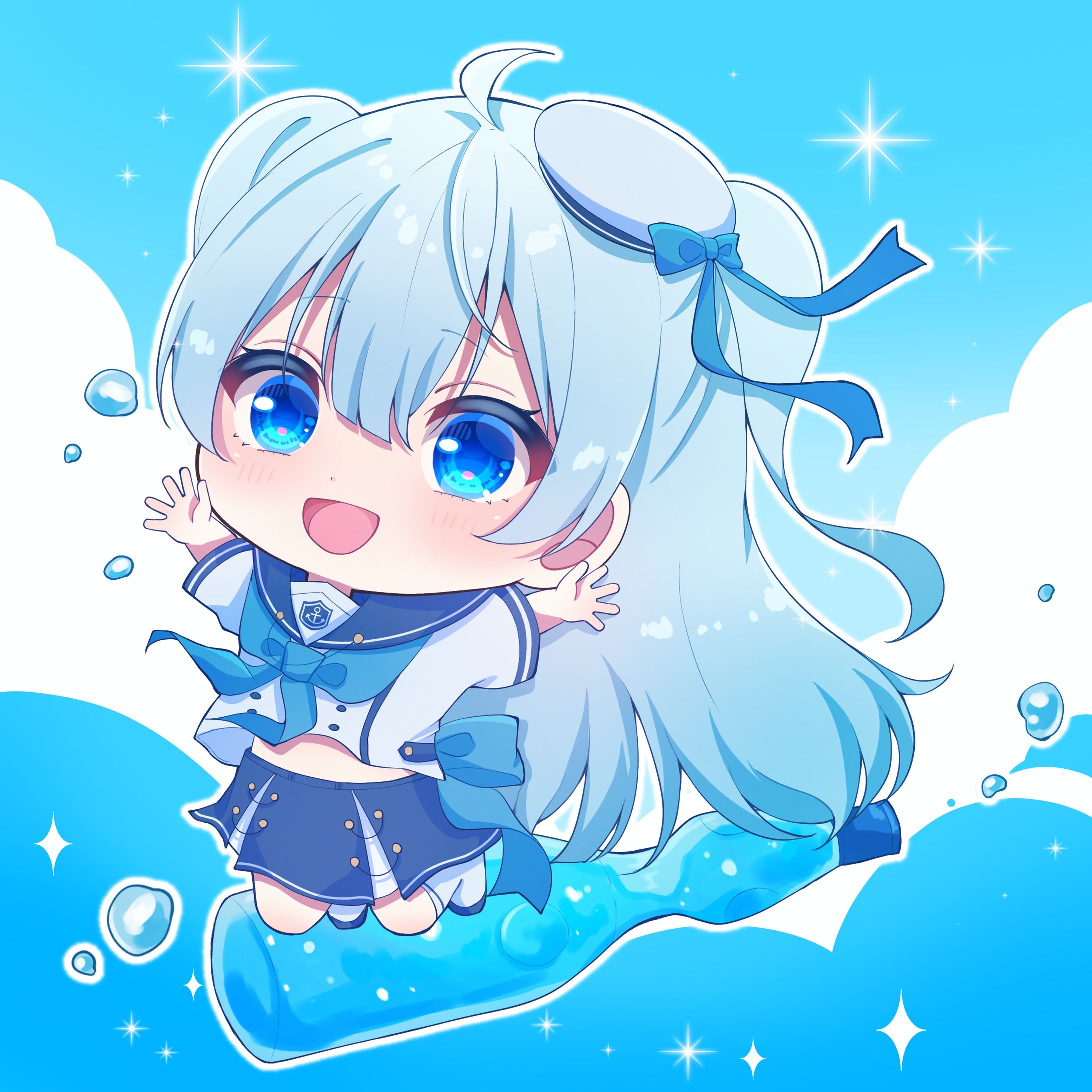 【創作】SD創作キャラ氷乃らむね-1