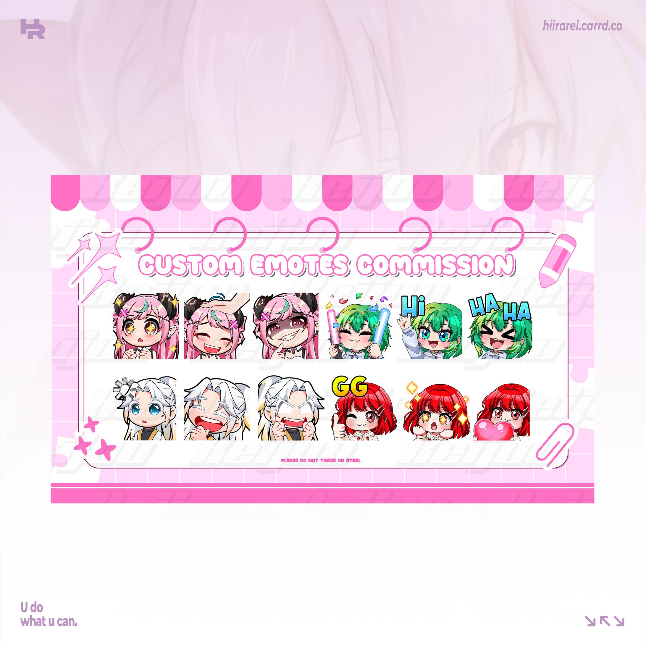 [Commission Catalogue Design] - Custom Twitch Emote #3-1