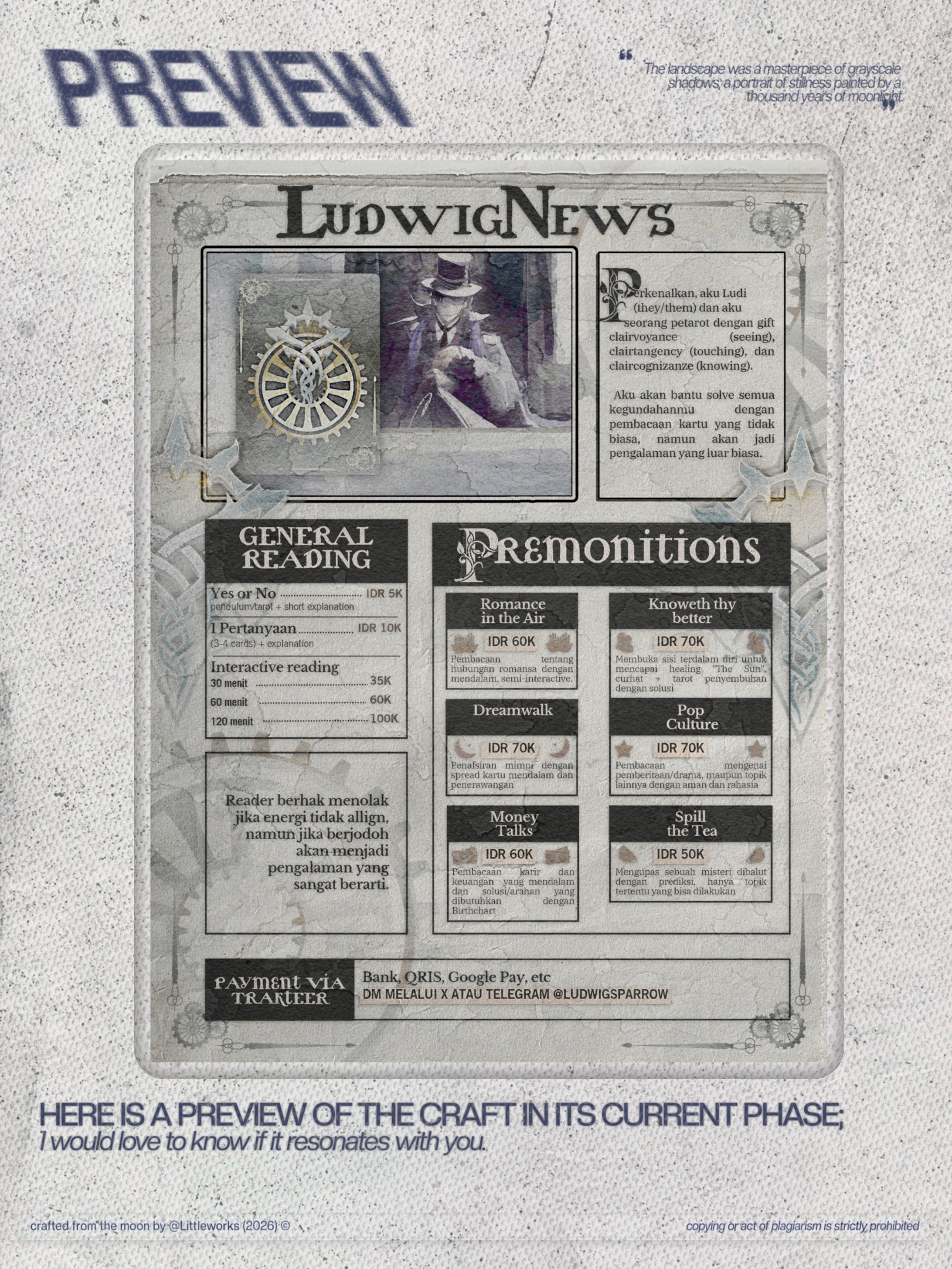 [CUSTOM] PRICELIST TAROT-1