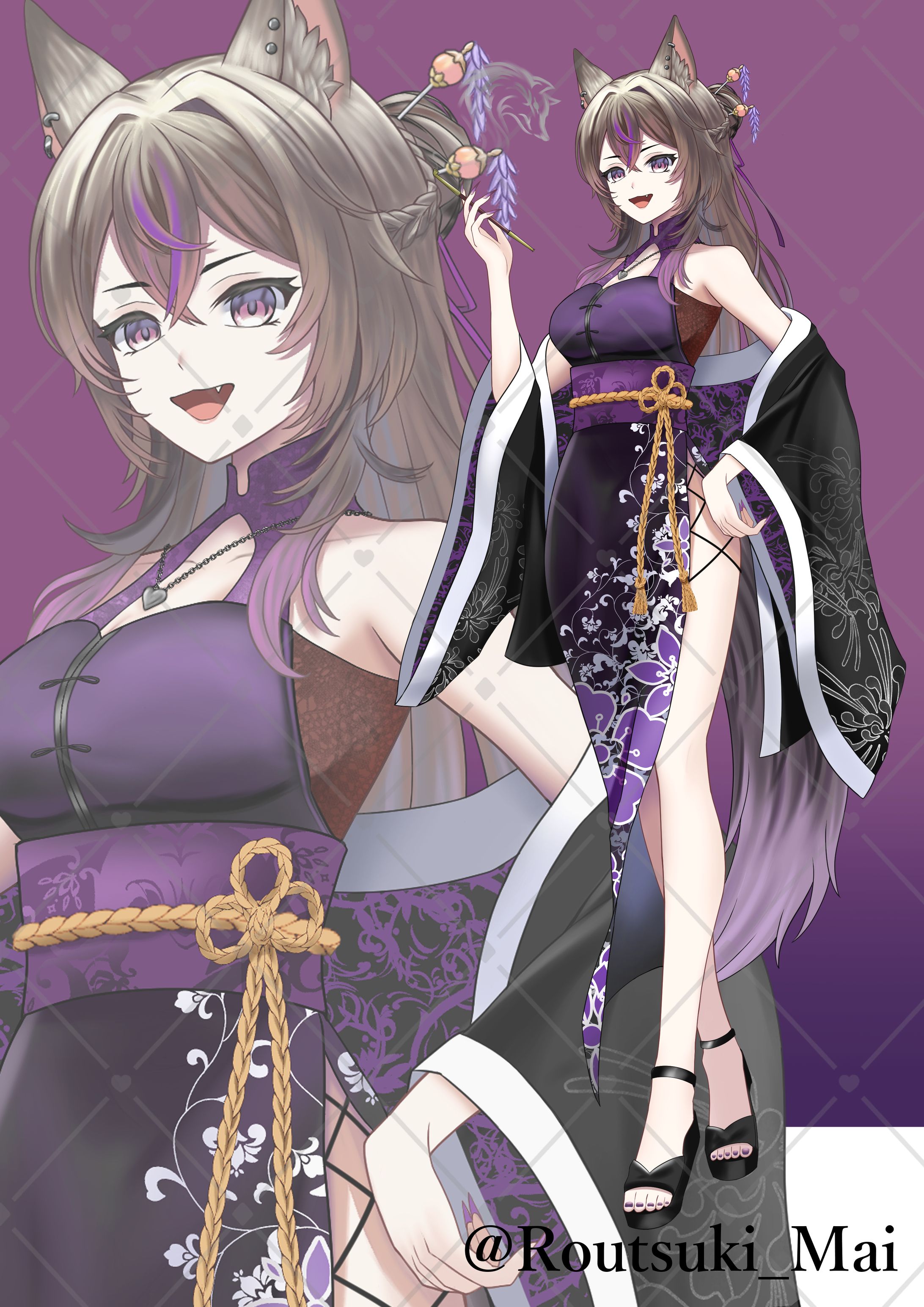 狼月マイ様立ち絵イラスト-1