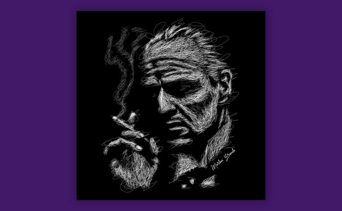 Godfather Scribble Art
