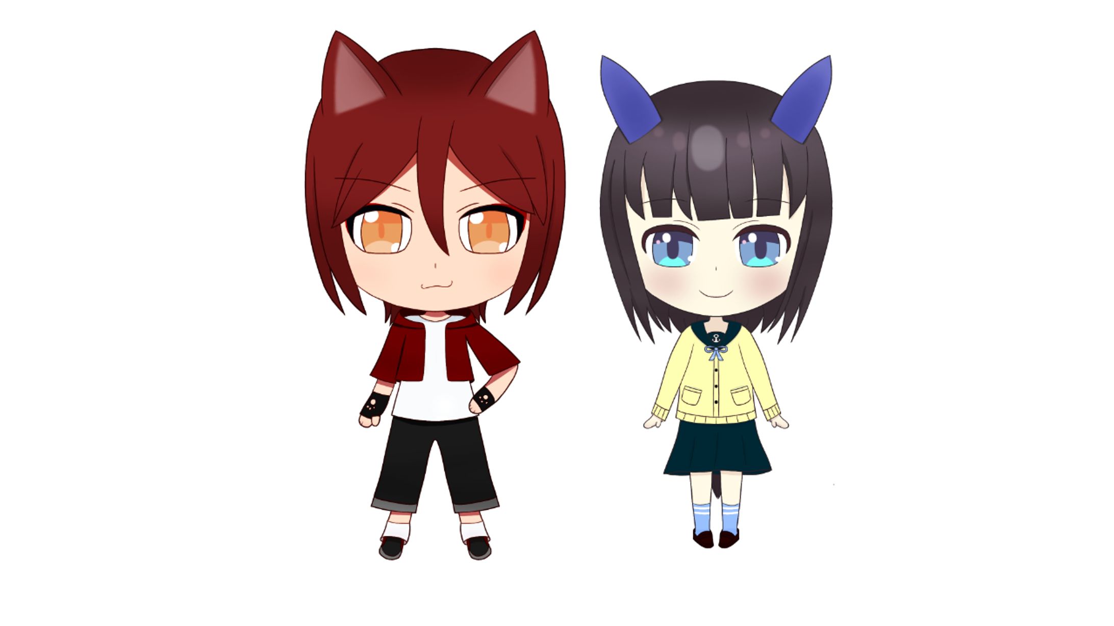 有島リツ&アタナシア・レーデル グッズ用イラスト-1