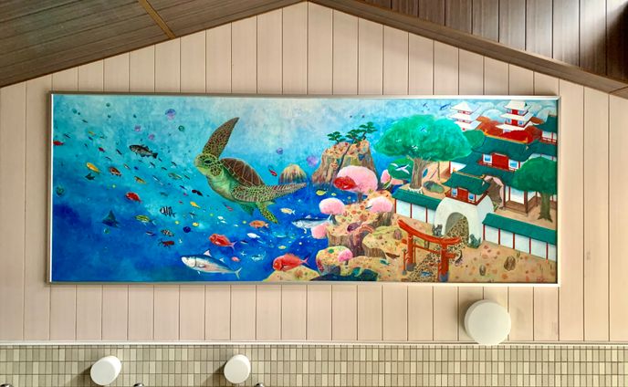 うら湯　温泉内壁画