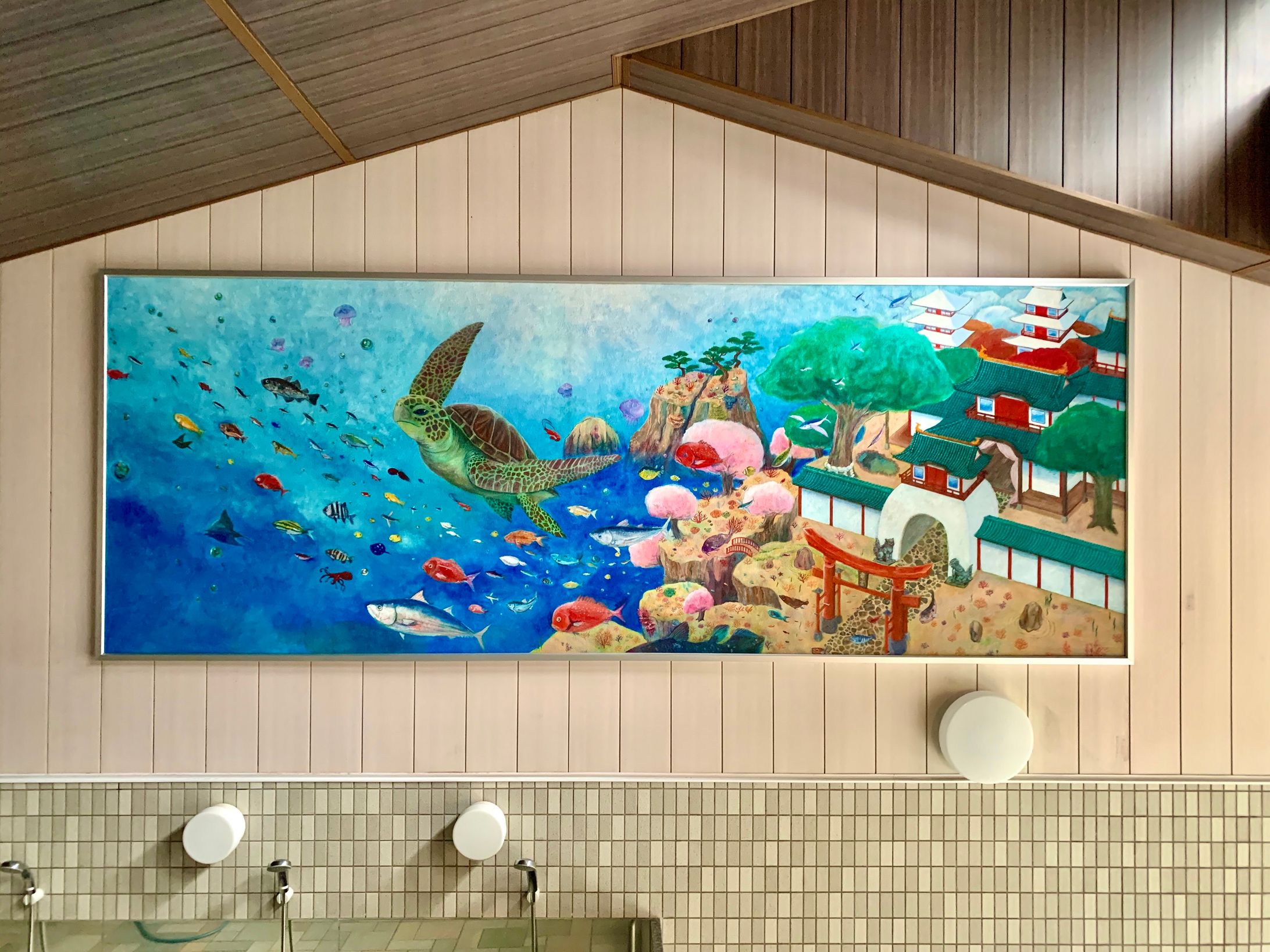 うら湯　温泉内壁画-1