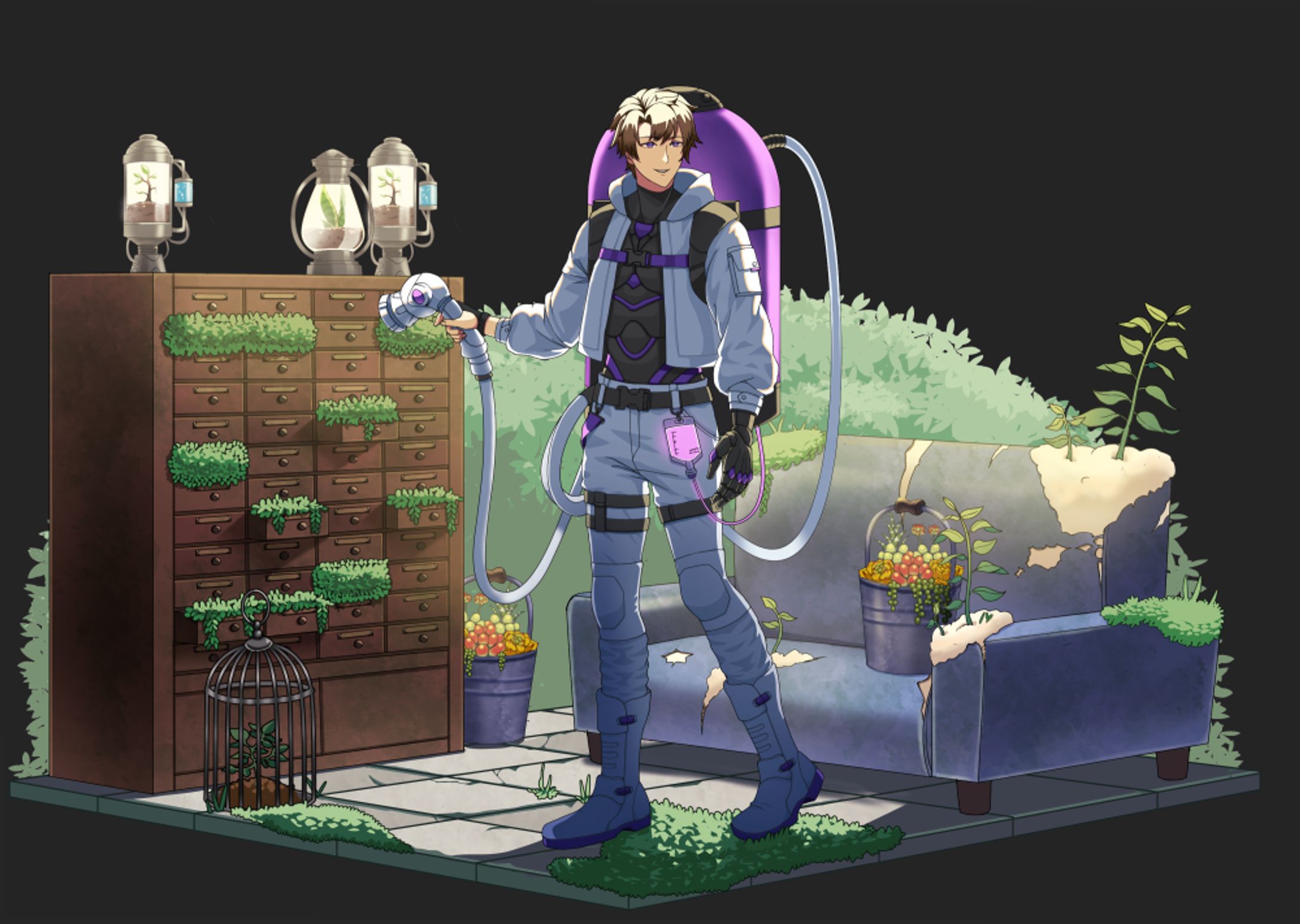 サイバーパンク植物の世話-1