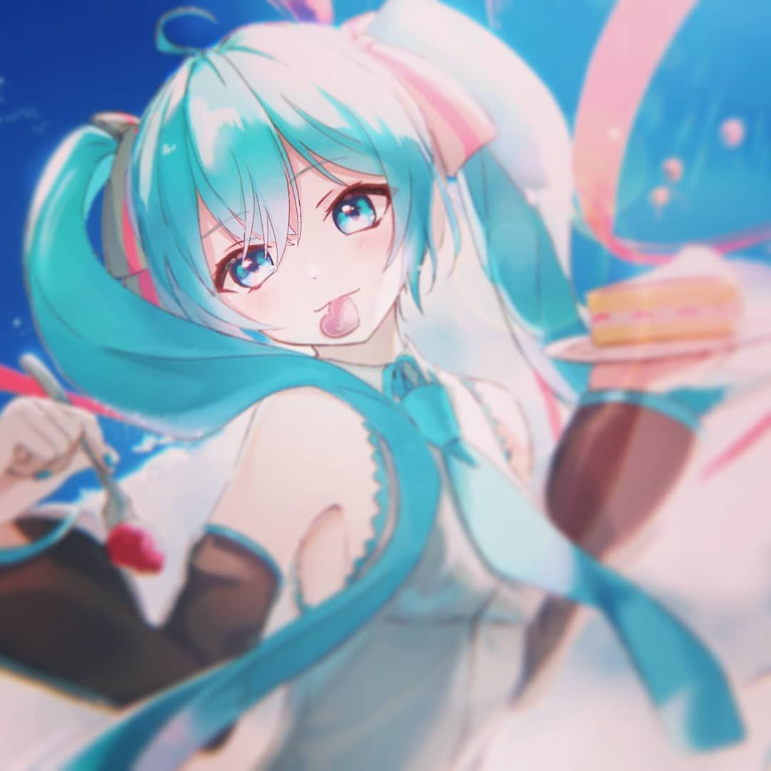 ミクちゃん インスタの編集がおもしろくてハマりました #hatunemiku #初音ミク #miku #vocaloid #ボーカロイド  #illustration #お絵描き #お絵描き好きな人と繋がりたい