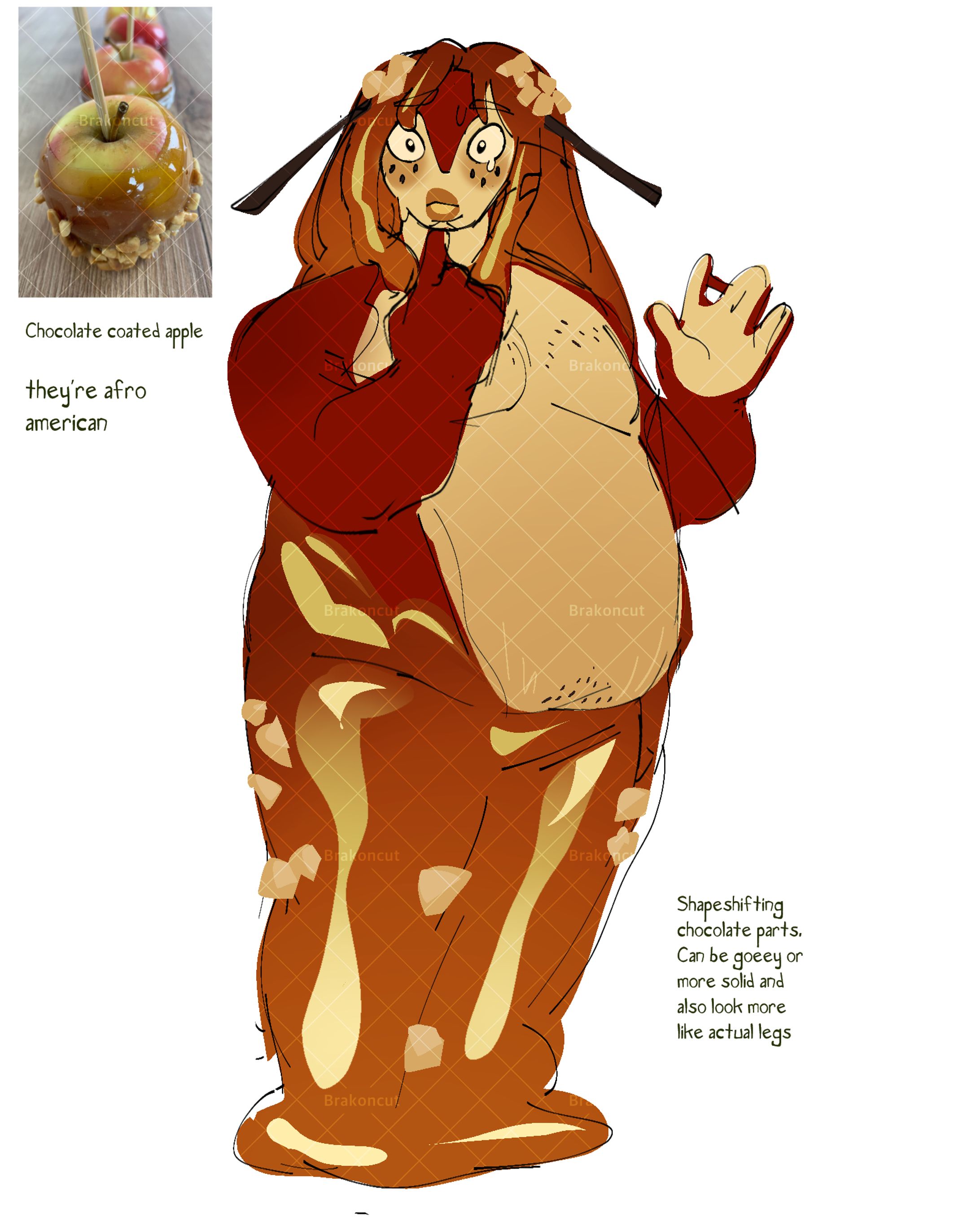 Chocolate coated apple design-1