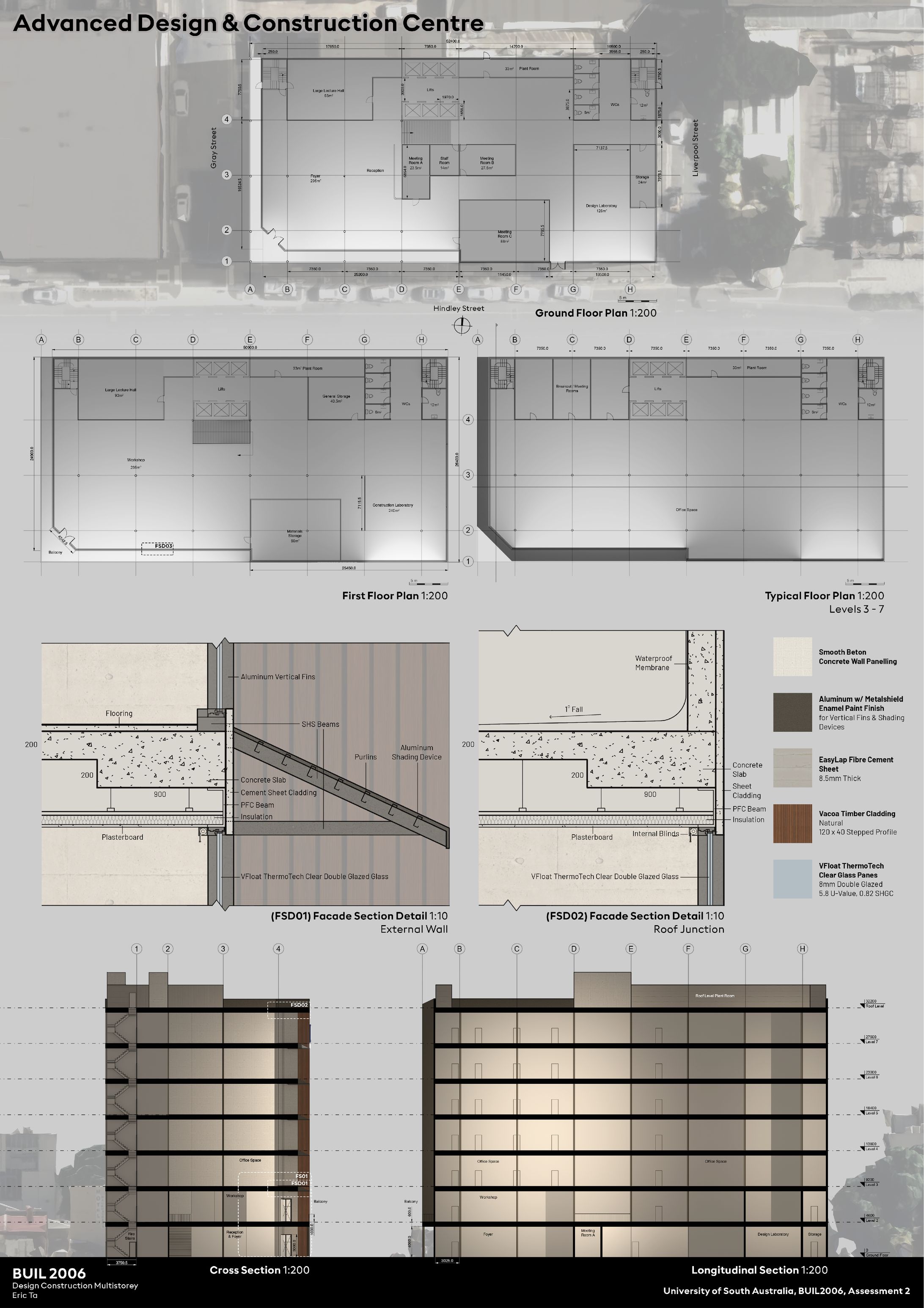 (2023 - Uni Assignment) Multistory Building: Advanced Design & Construction Centre-1
