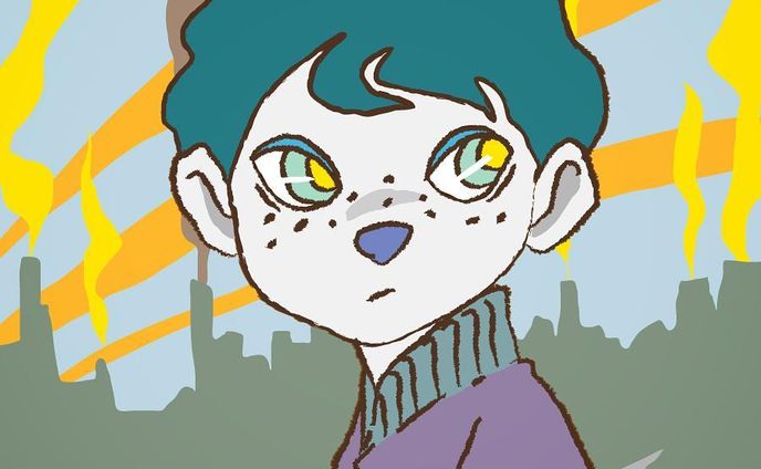 #イラスト#絵#picture#Illust#boy#factory#illustrators #fire#pic#animal#freckles#look