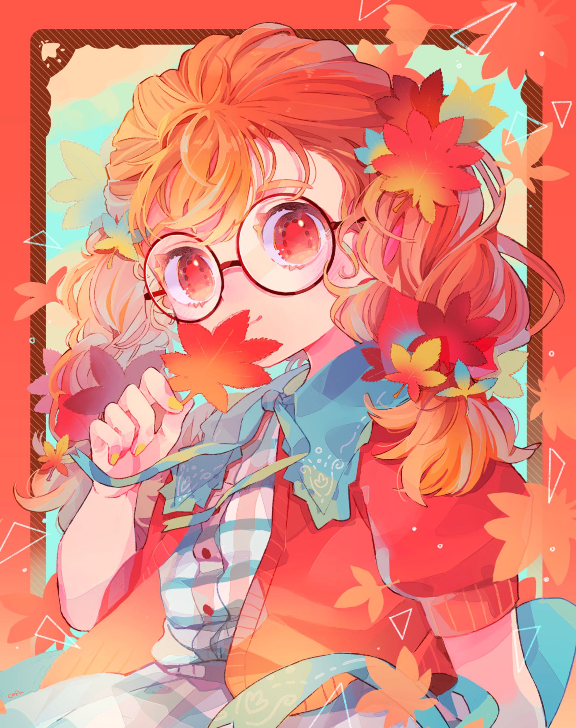 Skeb依頼絵：楓モチーフの創作女の子-1