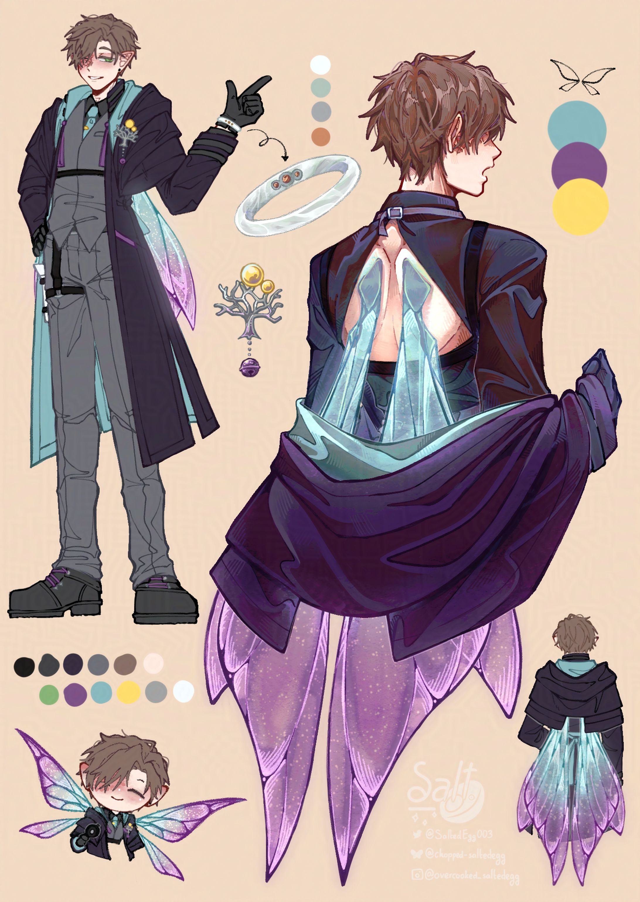 Reference Sheets, Clothing Design, Flat Colors-1