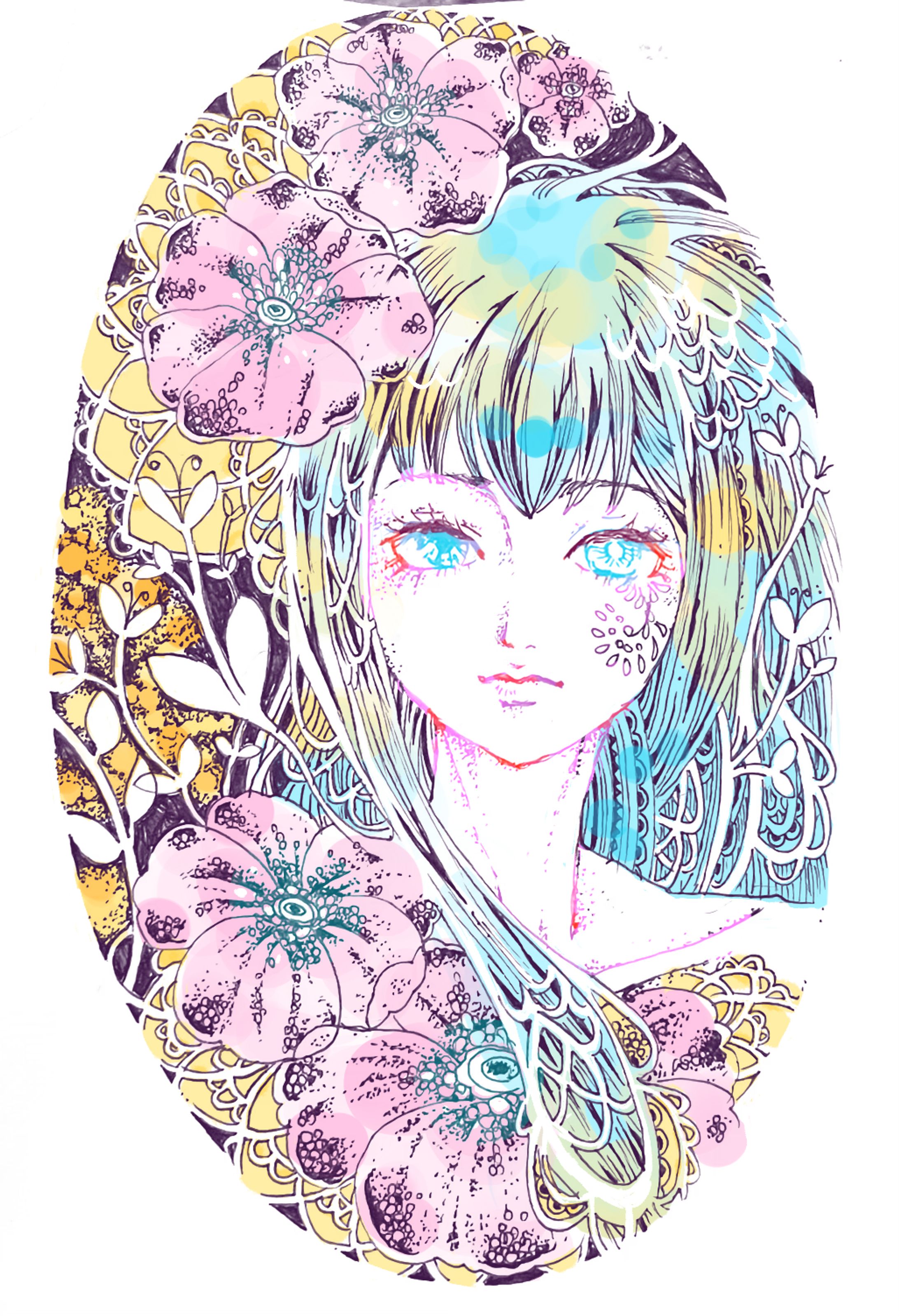 花に溶け込む-1