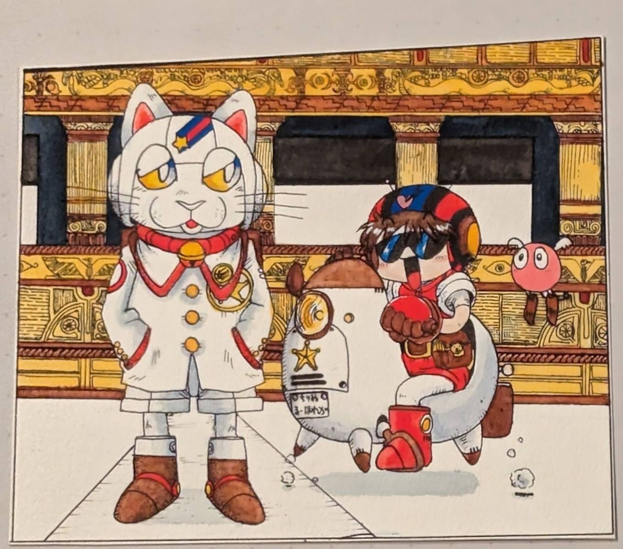【手描きイラスト】太陽系内外の人々（6連）-1
